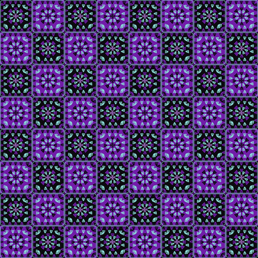 Purple Twilight 1 Granny Squares Seamless Print
