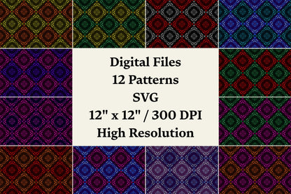 Velvet Spectrum | 12 Seamless Patterns Bundle