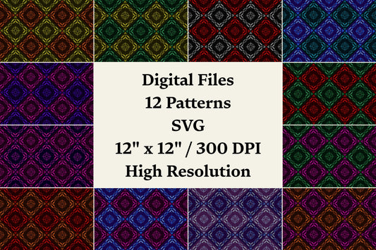 Velvet Spectrum | 12 Seamless Patterns Bundle