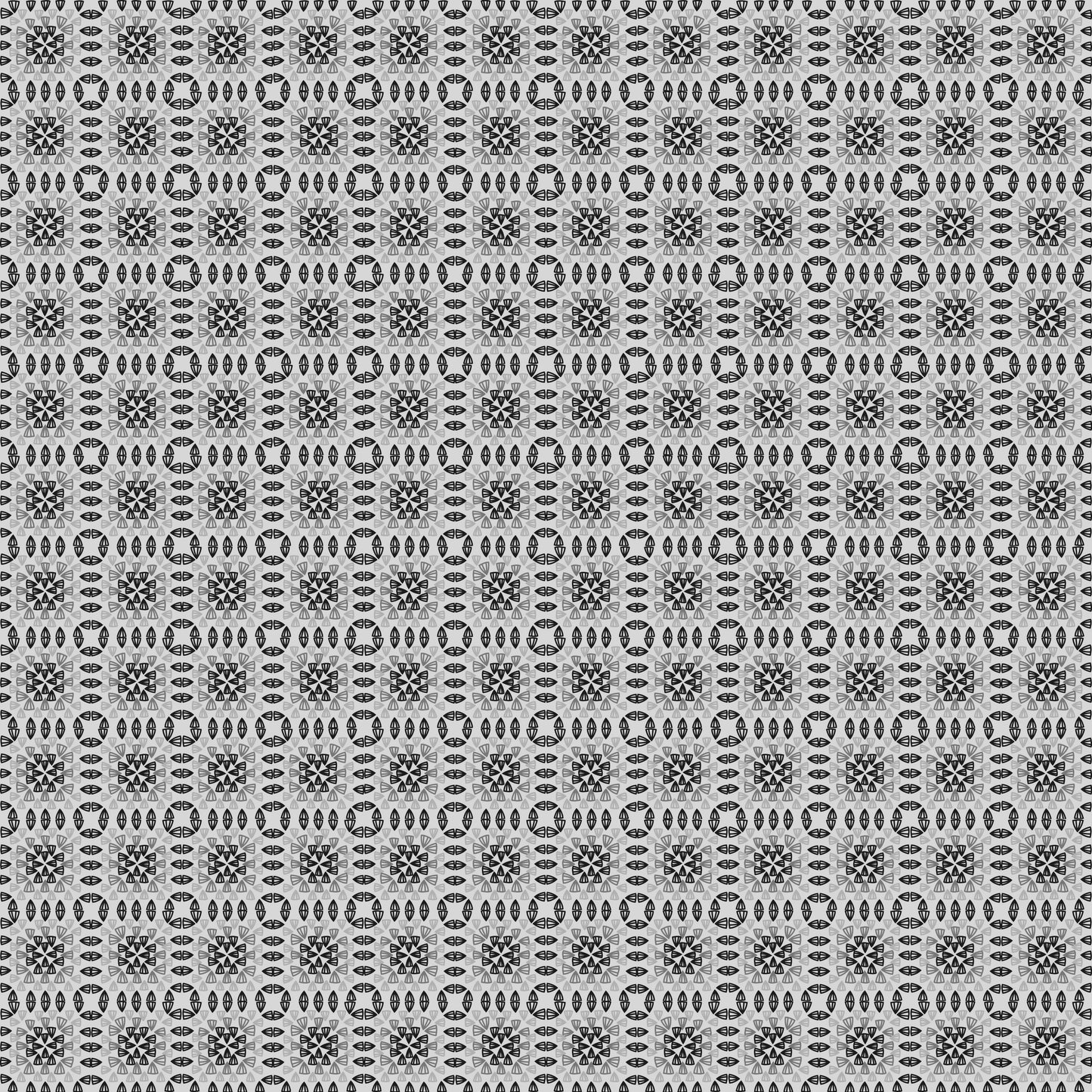 Silver Monochrome Granny Squares Seamless Print