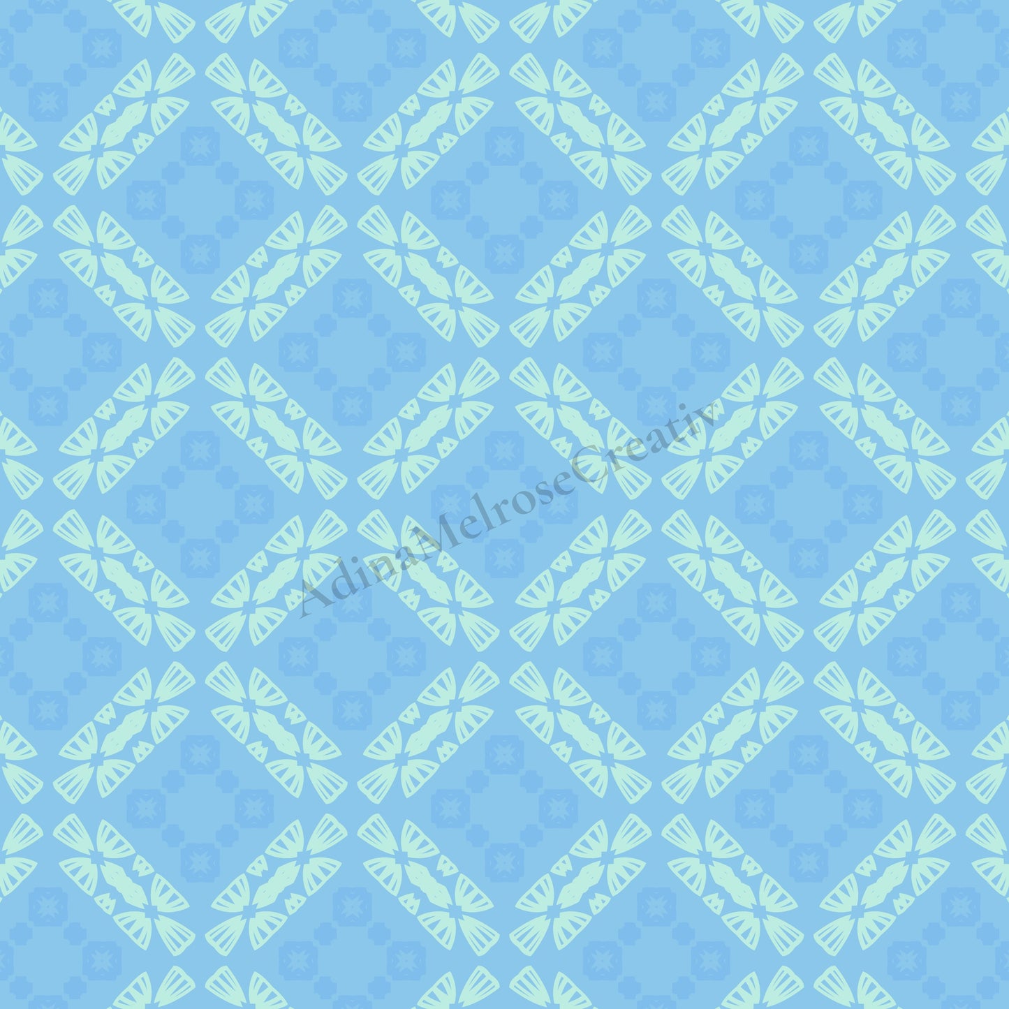 Arctic Blue Echo Collection | 12 Seamless Patterns Bundle