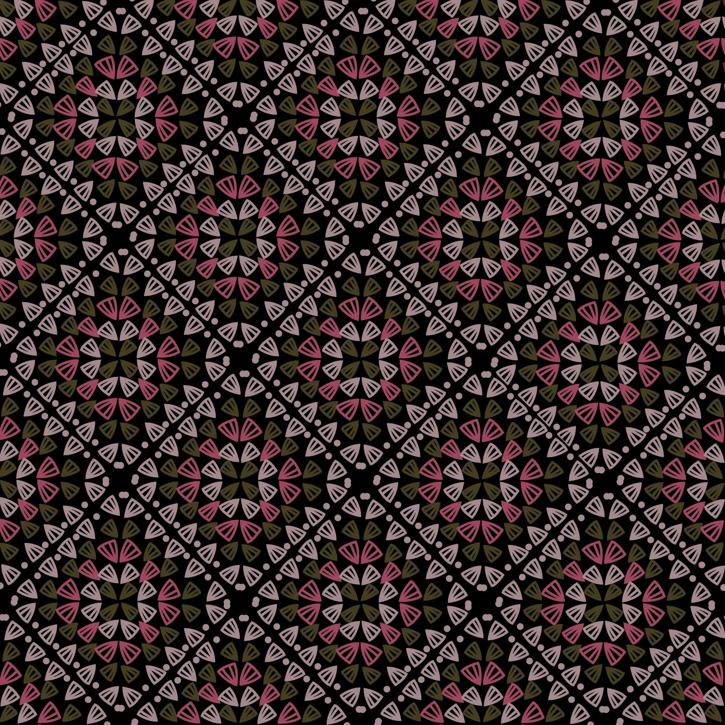 Blush Green Granny Square Seamless Print