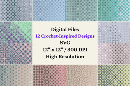 Shadow Lace | 12 Seamless Patterns Bundle