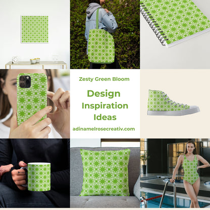 Zesty Green Bloom Pattern