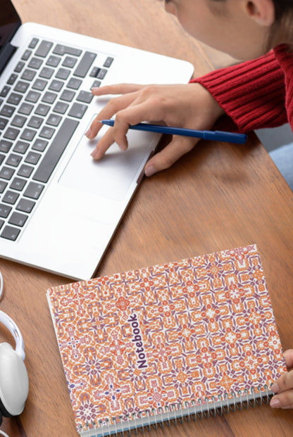 Crochet Print Spiral Notebook Journal