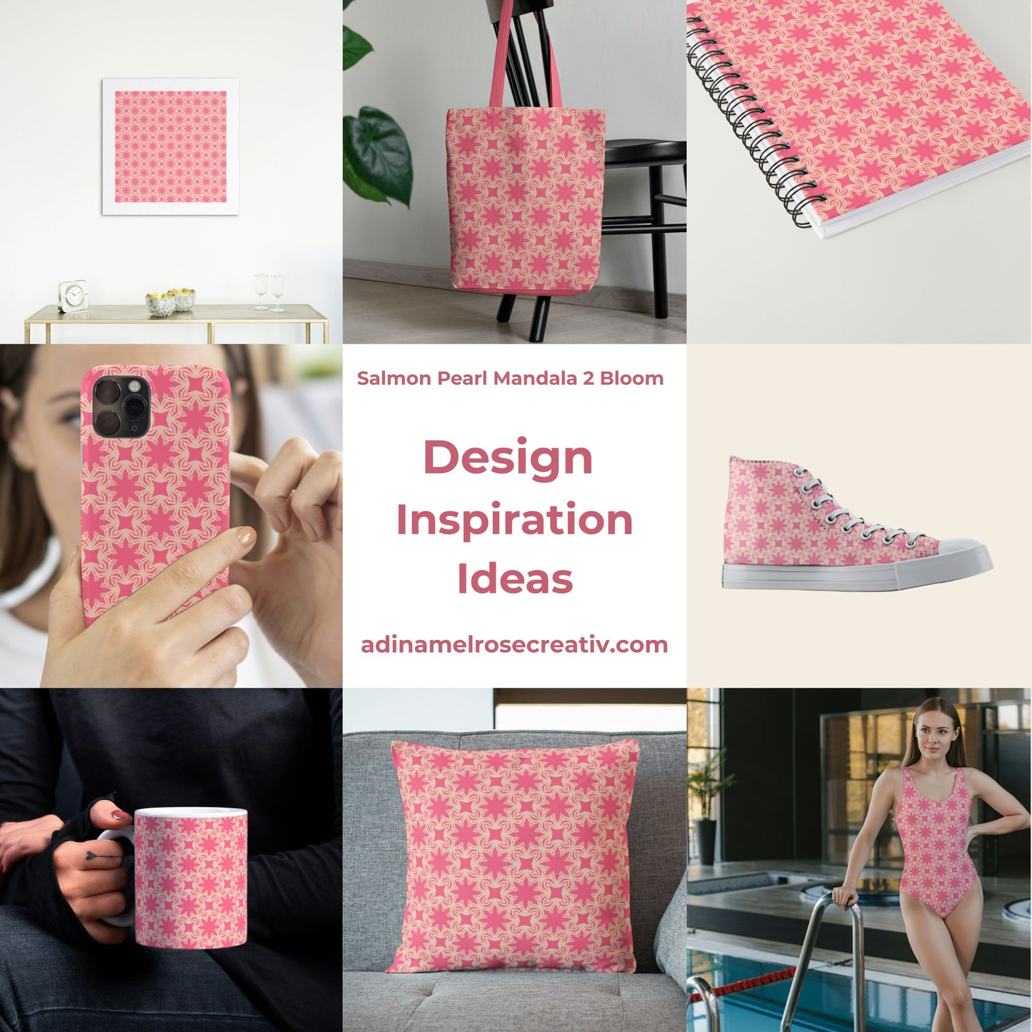 Salmon Pearl Mandala 2 Bloom Pattern