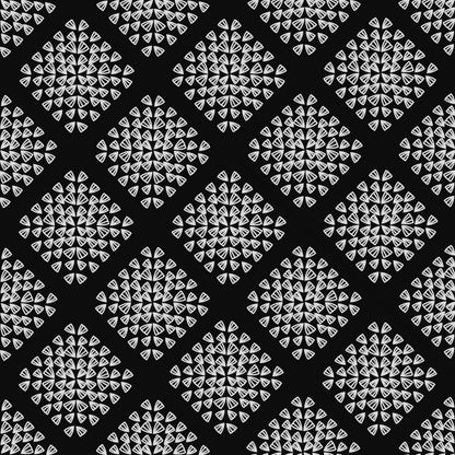 Ebony Monochrome Granny Squares Seamless Print