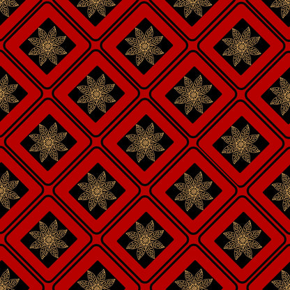 Scarlet Noir Granny Squares Floral Print