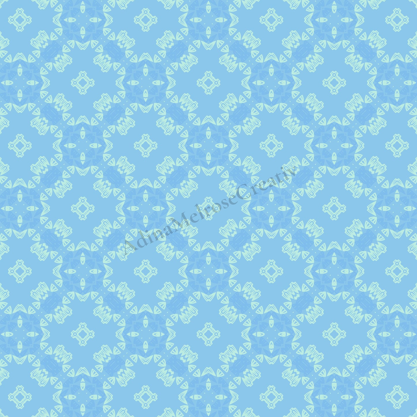 Arctic Blue Echo Collection | 12 Seamless Patterns Bundle