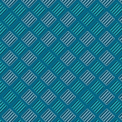 Chunky  Afghan Ocean Waves Granny Squares Print