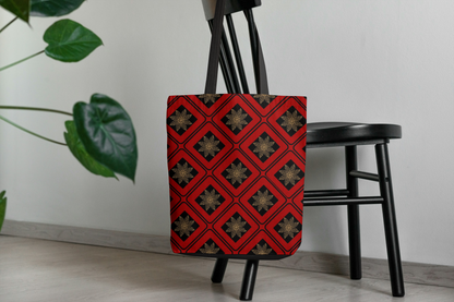 Scarlet Noir Granny Squares Floral Print