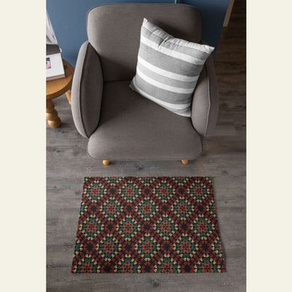 Ruby Onyx Granny Squares Seamless Print