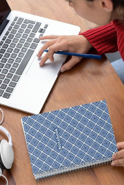 Crochet Print Spiral Notebook Journal