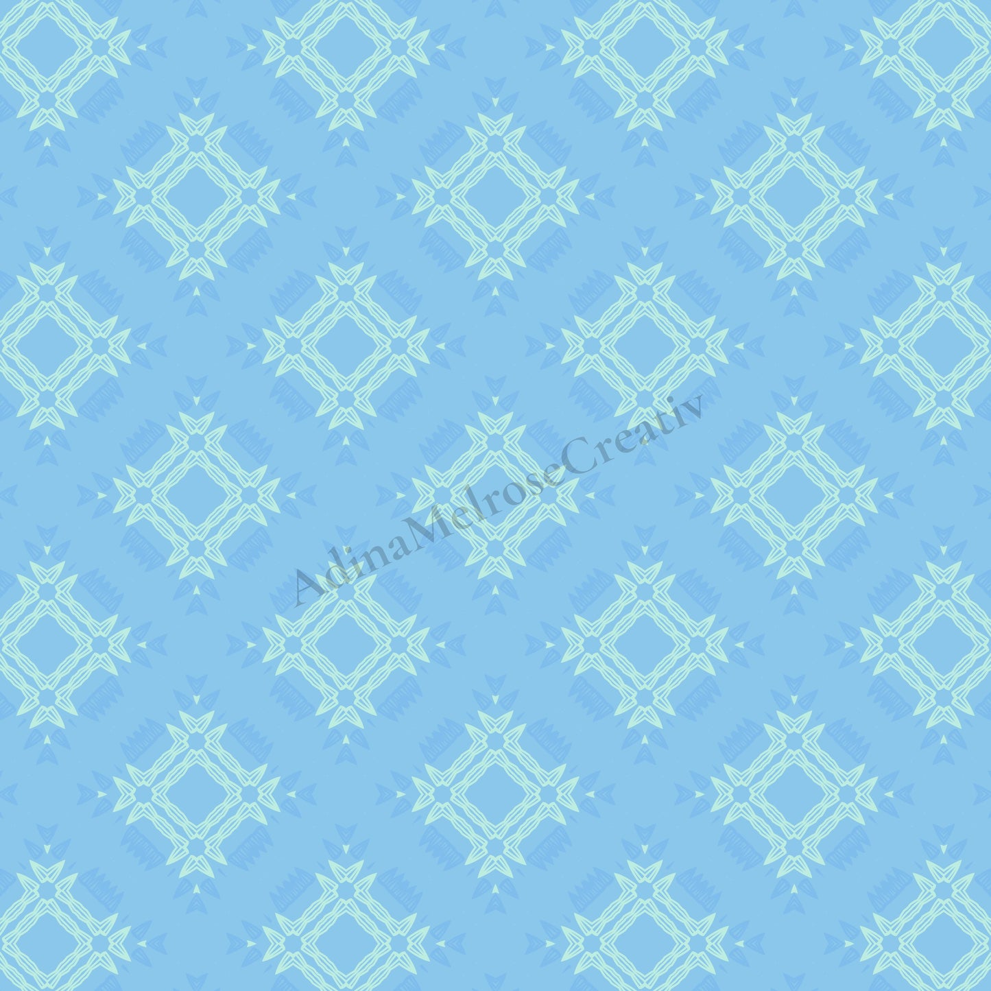Arctic Blue Echo Collection | 12 Seamless Patterns Bundle