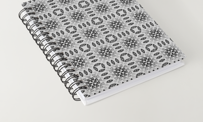Silver Monochrome Granny Squares Seamless Print