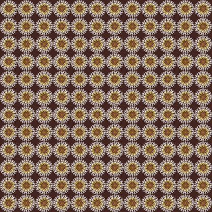 Sunflower Granny Circles Seamless Print