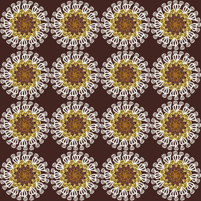 Sunflower Granny Circles Seamless Print