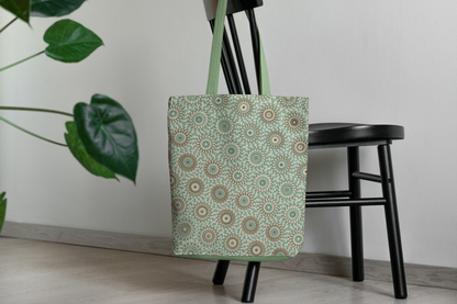 Mint Linen Freeform Pattern