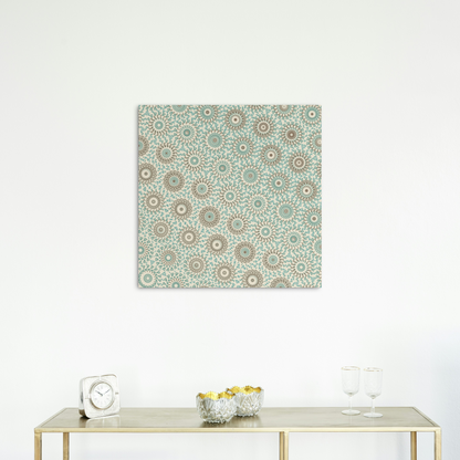 Mint Linen Freeform Pattern