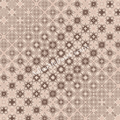 Patterned background with geometric shapes in brown on a beige background