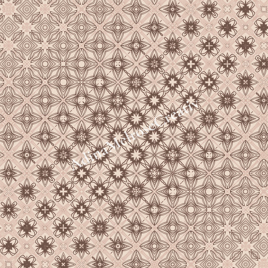 Patterned background with geometric shapes in brown on a beige background