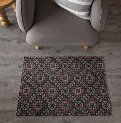 Blush Green Granny Square Seamless Print