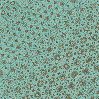 Cocoa & Aqua Mandalas Pattern