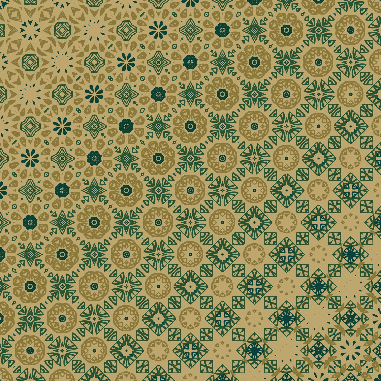 Forest Mosaic Mandalas Pattern