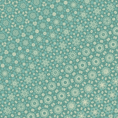Frosted Aqua Mandalas Pattern