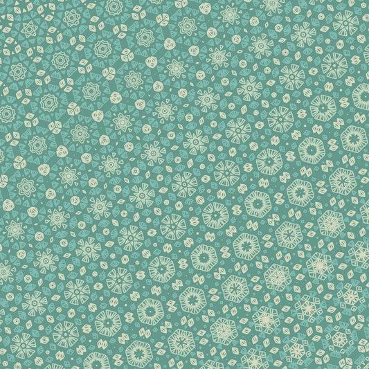 Frosted Aqua Mandalas Pattern