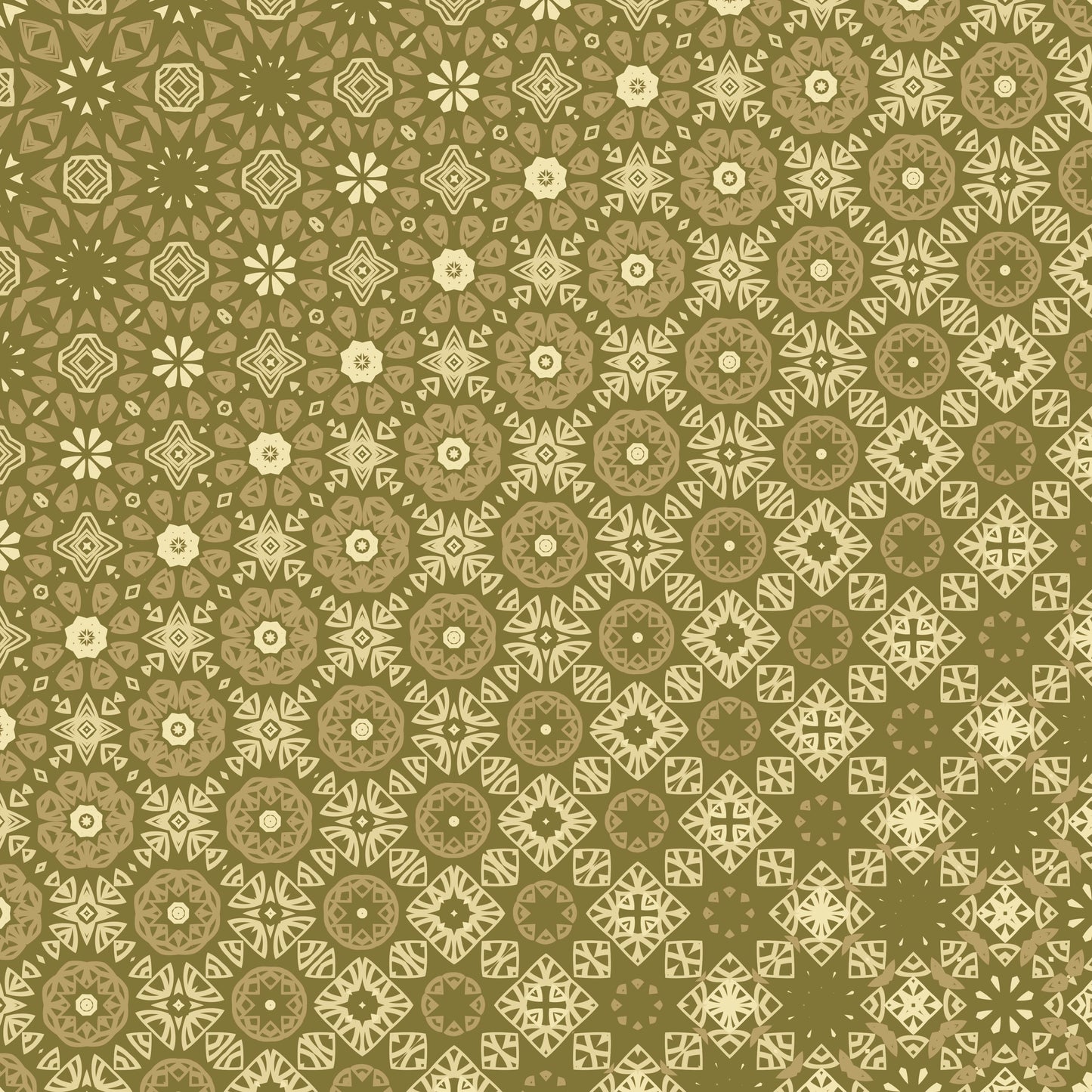 Taupe Prairie Mandalas Pattern