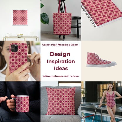 Garnet Pearl Mandala 2 Bloom Pattern