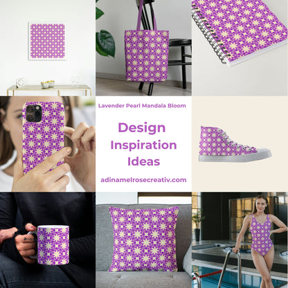 Lavender Pearl Mandala Bloom Pattern