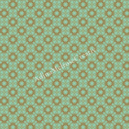 Geometric pattern with star shapes on a teal background