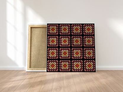 Amber Threads Granny Squares Print