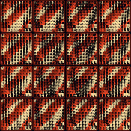Amber Trellis Lattice Granny Squares Seamless Print