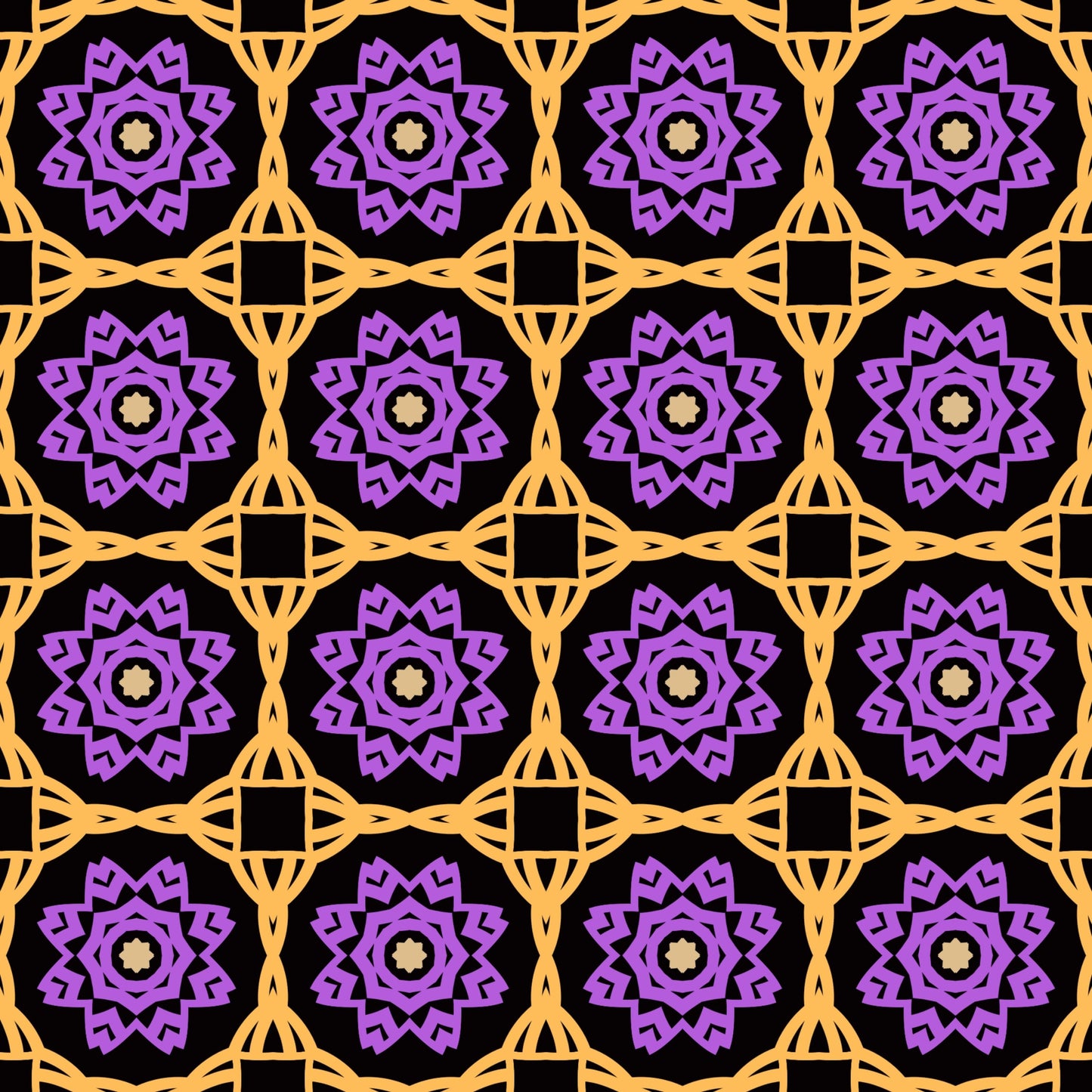 Amethyst Lattice Crochet-Inspired Geometric Seamless Pint