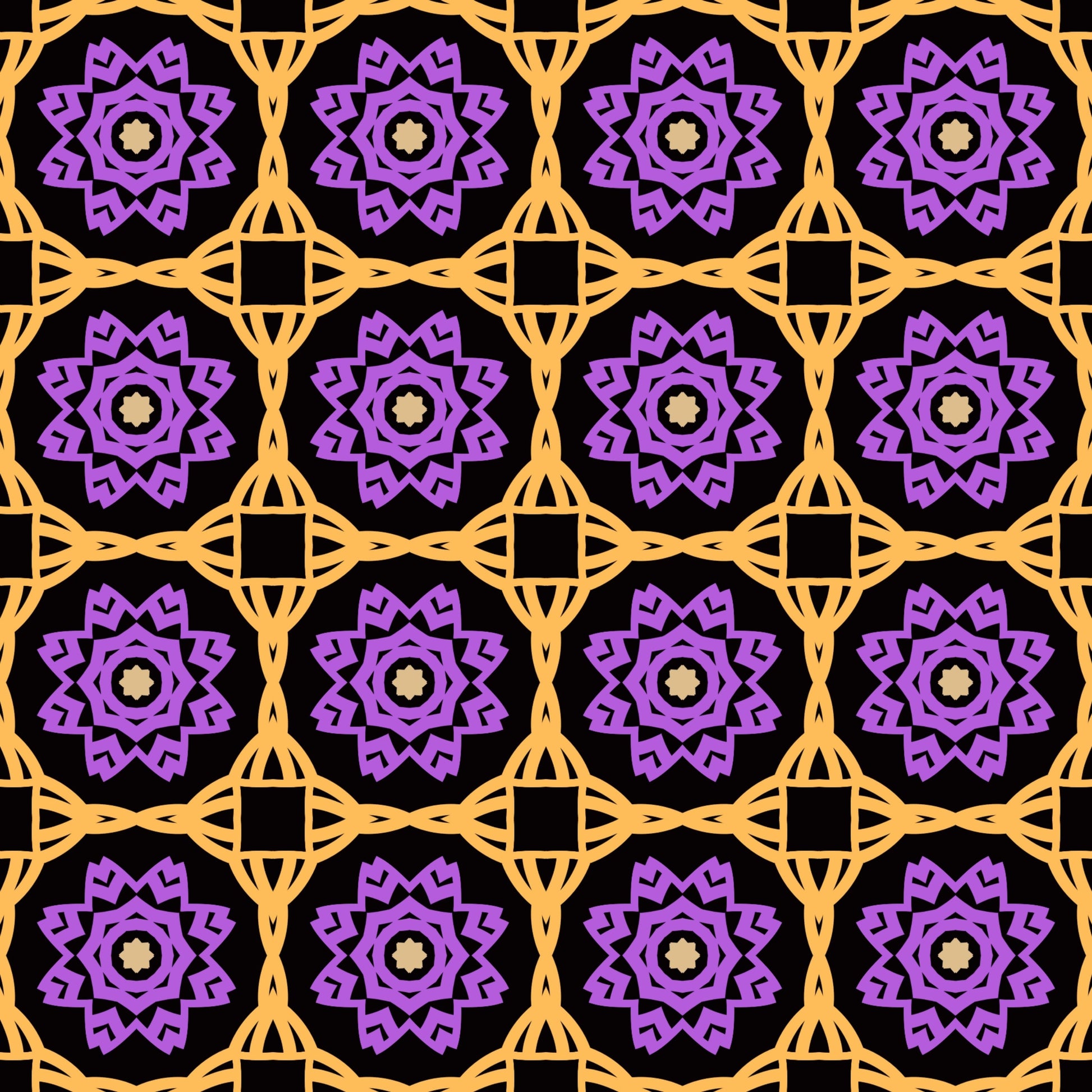 Amethyst Lattice Crochet-Inspired Geometric Seamless Pint