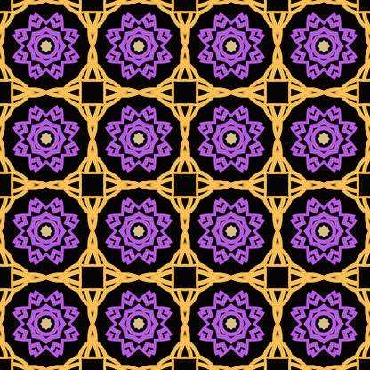 Amethyst Lattice Crochet-Inspired Geometric Seamless Pint