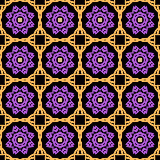 Amethyst Lattice Crochet-Inspired Geometric Seamless Pint