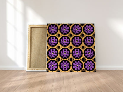 Amethyst Lattice Crochet-Inspired Geometric Seamless Pint