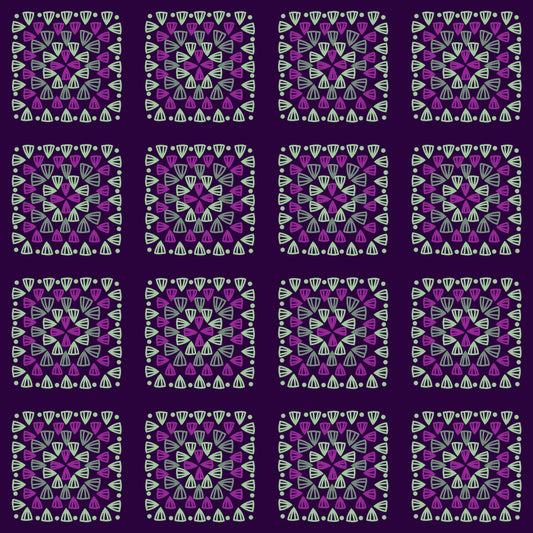 Amethyst Weave Granny Squares Seamless Print