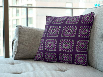 Amethyst Weave Granny Squares Seamless Print