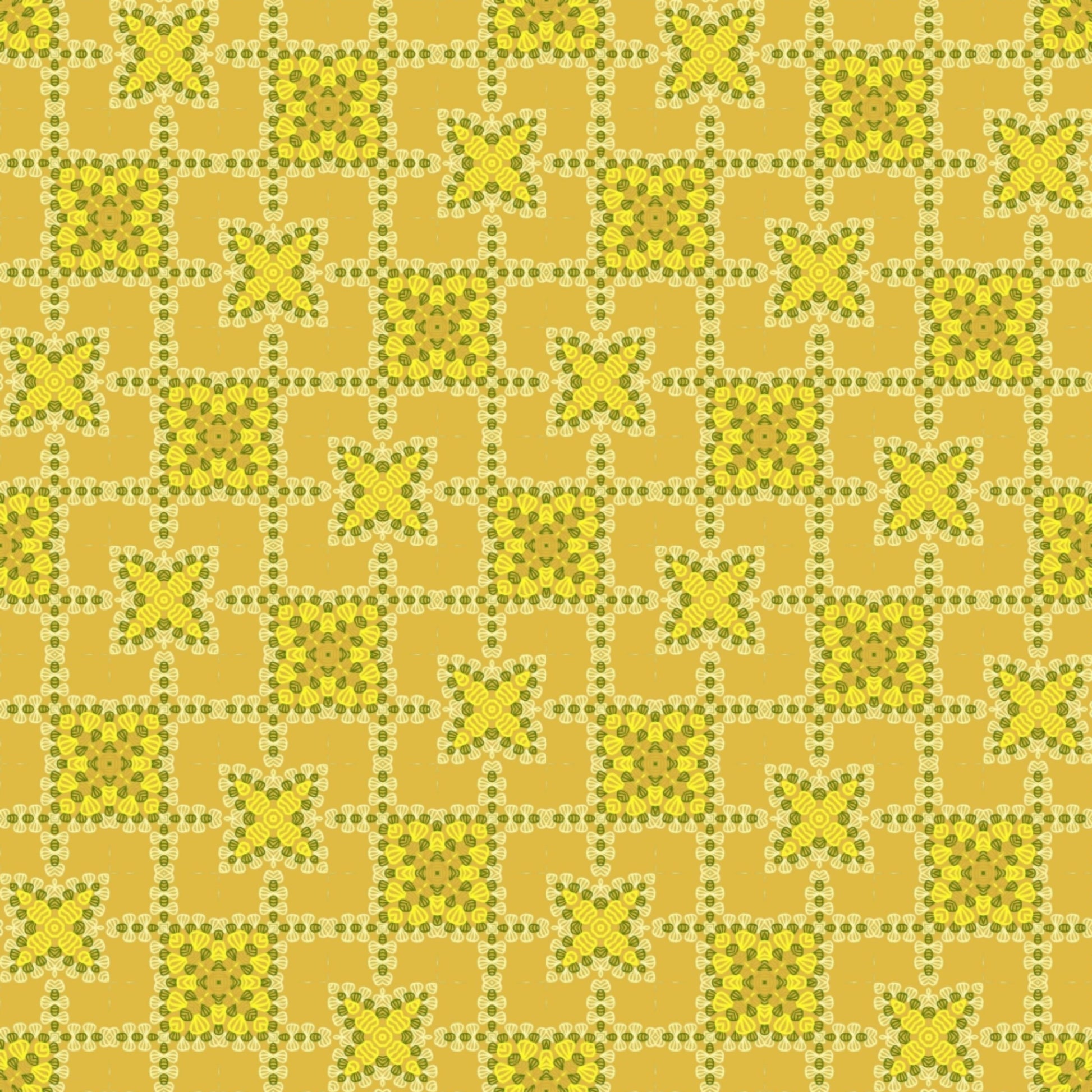 Buttercup Mosaic Crochet-Inspired Geometric Seamless Pint
