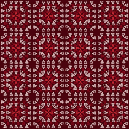Cherry  Blossom Granny Squares Seamless Print