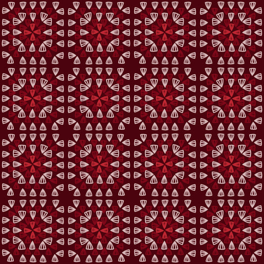Cherry  Blossom Granny Squares Seamless Print
