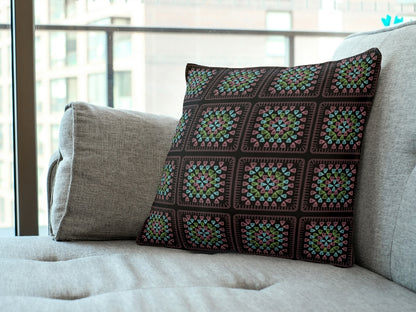 Cherry Orchard Embroidery Granny Squares Print