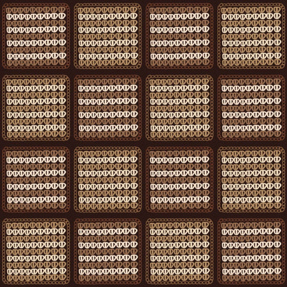 Chunky Afghan  Mocha Mousse Lattice Granny Squares Seamless Print