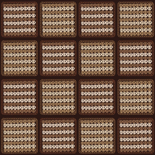 Chunky Afghan  Mocha Mousse Lattice Granny Squares Seamless Print