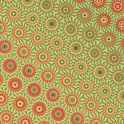 Citrus Flame Lace Wheel Freeform Pattern